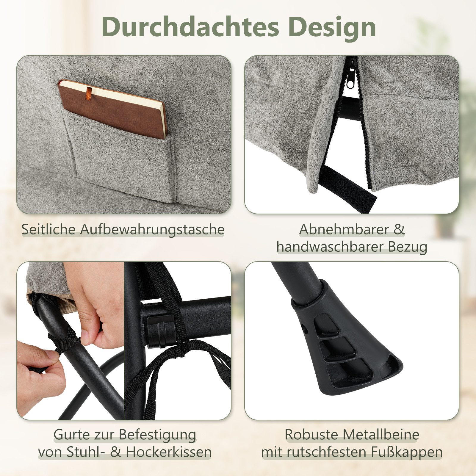 KOMFOTTEU Relaxsessel, Loungesessel mit faltendem Ottoman günstig online kaufen