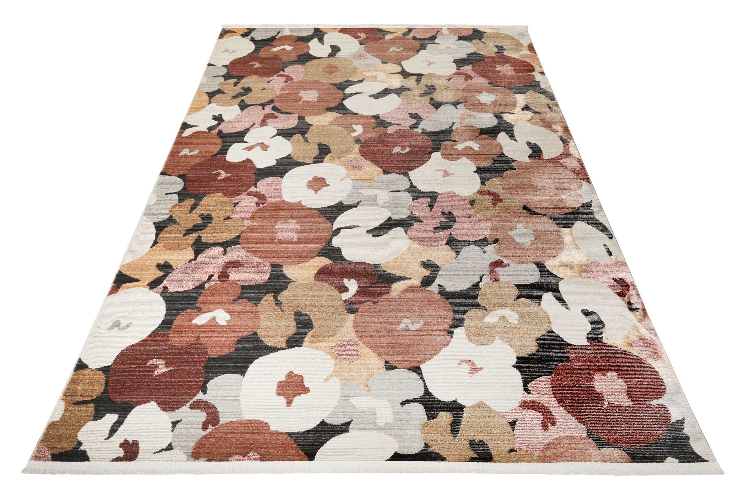 Esprit Teppich Agneta, rechteckig, Höhe: 7 mm, Kurzflorteppich, floral, gewebt, neutral, modern, Wohnzimmer, stilvoll