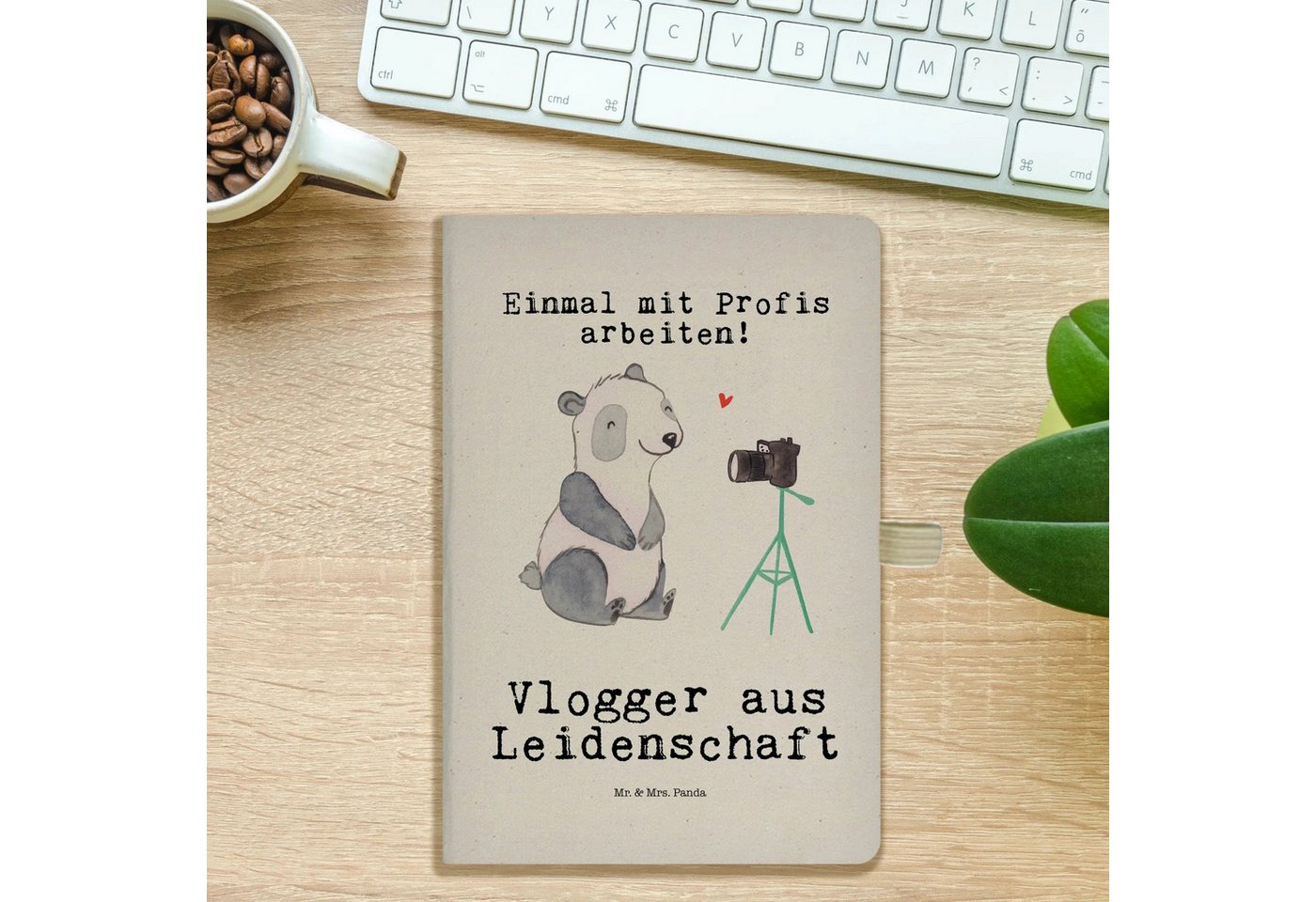 Thumbnail - Mr. & Mrs. Panda Notizbuch Vlogger Leidenschaft - Transparent - Geschenk, Notizbuch DIN A5, A5 N Mr. & Mrs. Panda, Inspi...