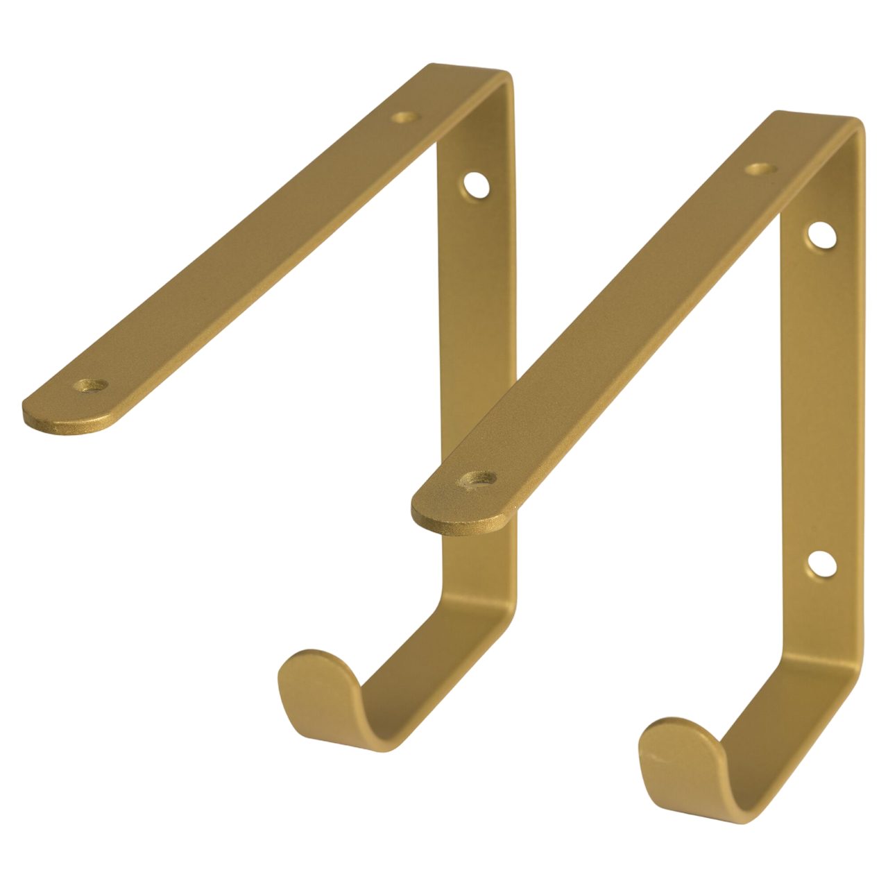 Duraline Wandregalhalter Regalwinkel 2er-Set - Hanger, Regalhalter aus Metall, 15 kg Traglast Gold