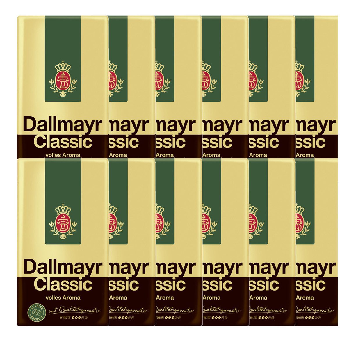 DALLMAYR Kaffee, Dallmayr Classic gemahlen kräftiger Spitzenkaffee 500g 12er Pack