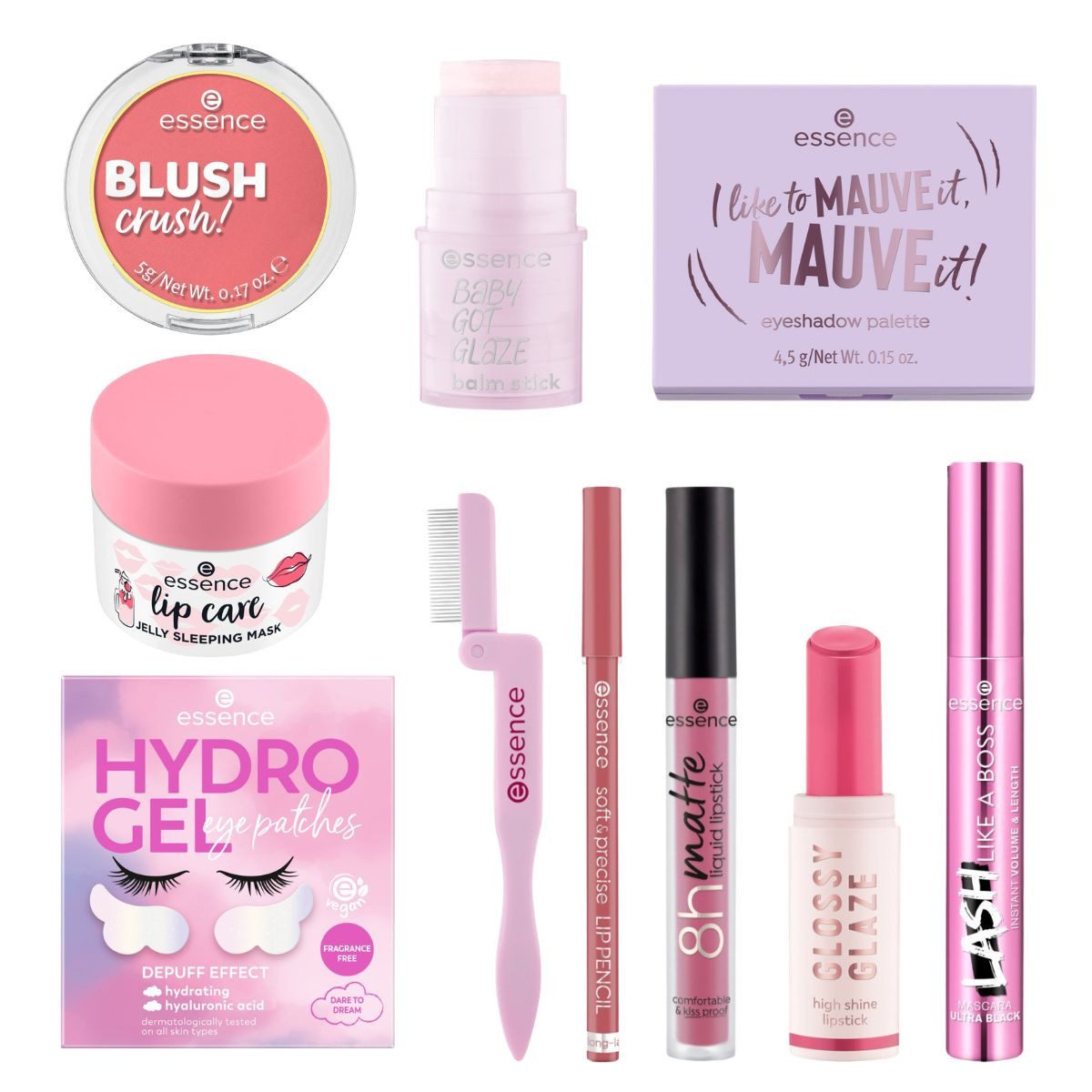 Essence Kosmetik-Set Make-up-Set mit 10 Produkten - Komplettset Augen, Lippen & Teint, 1-tlg.