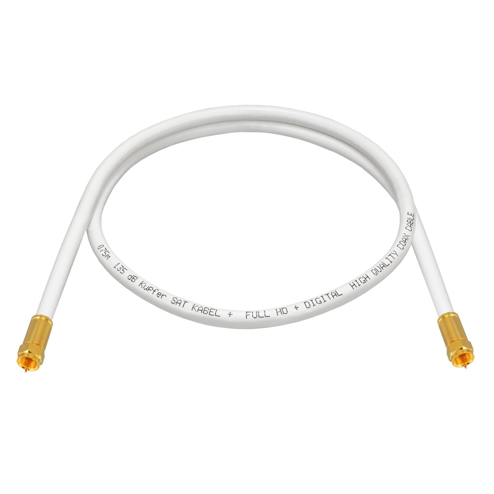 HB-DIGITAL SAT Anschlusskabel 135dB 5-Fach Reines Kupfer Kompressionssteckern SAT-Kabel, F-Kompressionsstecker, (400 cm) – Bild 3 von 5