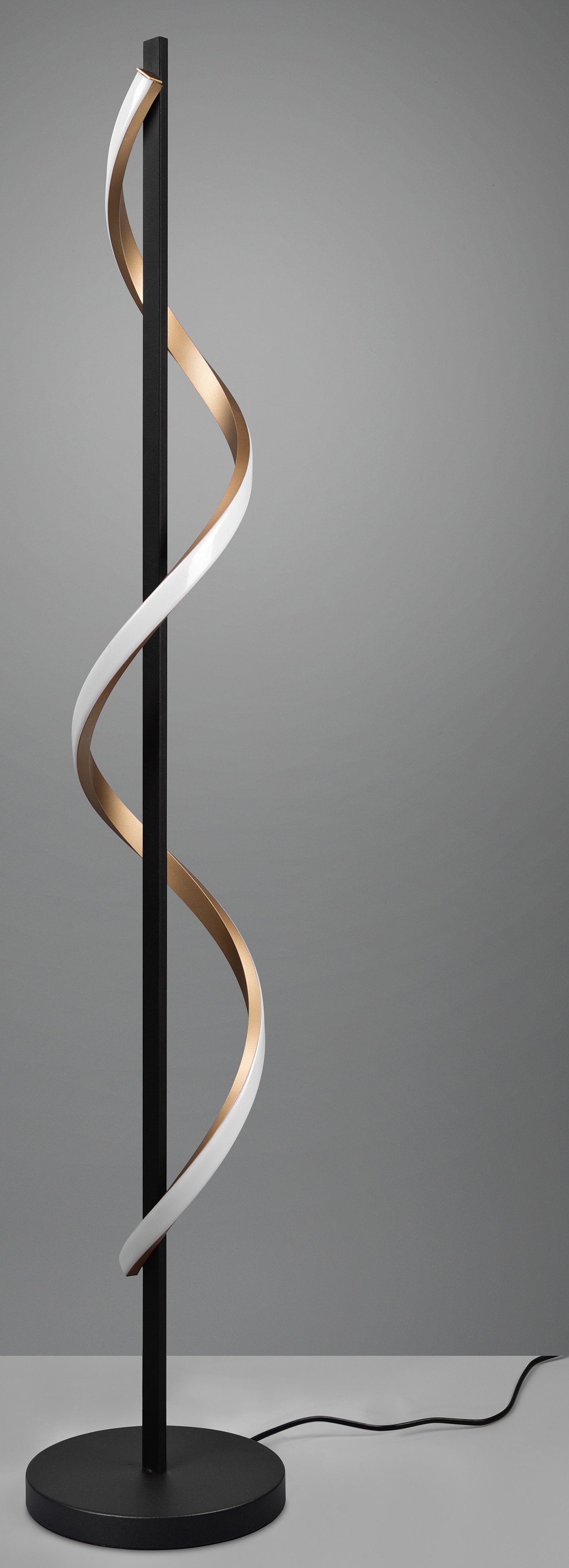 Style Lumen Stehlampe Torca, of 120 Höhe Dimmer, Fußdimmer, LED Warmweiß, cm, Stehleuchte schwarz-gold, LED integriert, 2300 Places LED fest