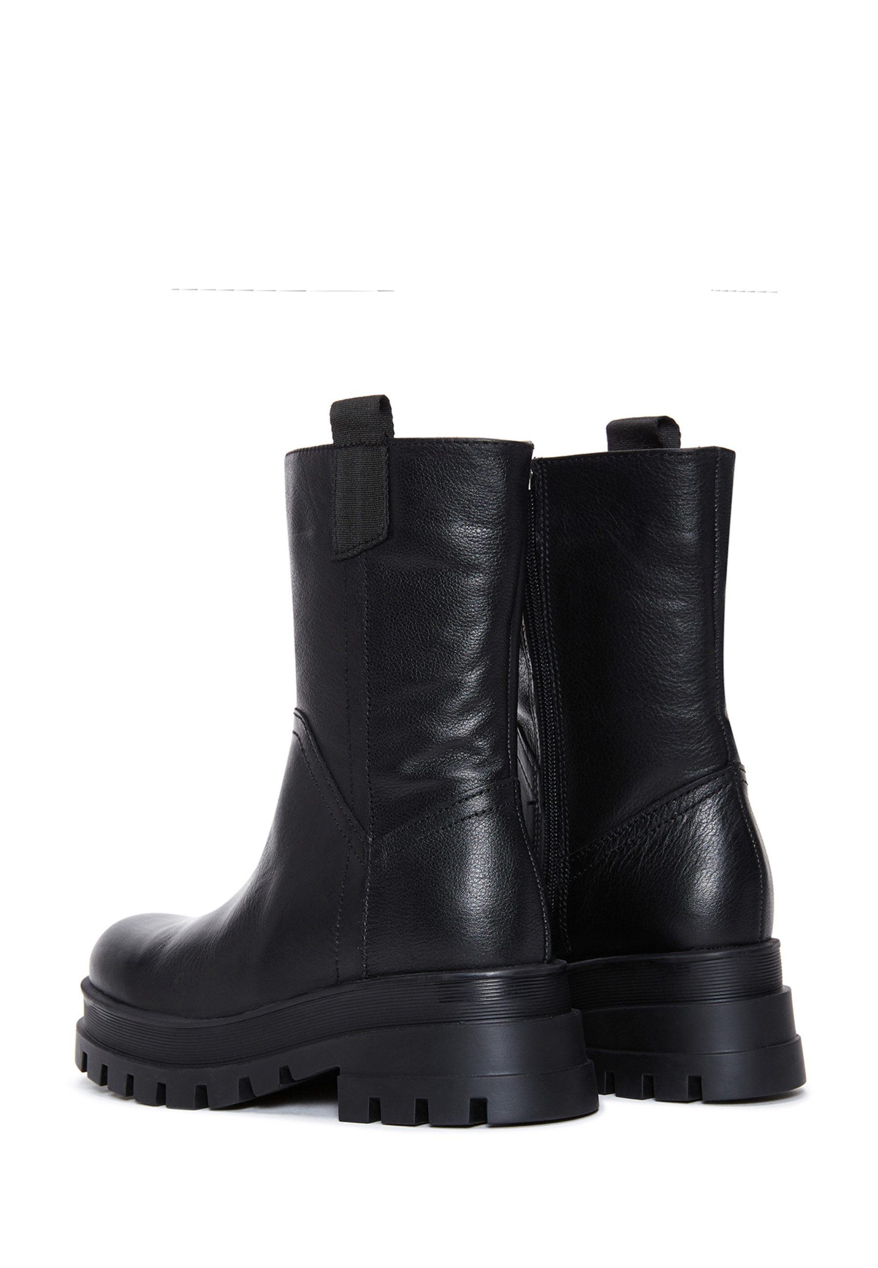 Derimod Stiefeletten aus Leder Ankleboots Stofffutter, TPU Sohle, Absatz 4,5 cm