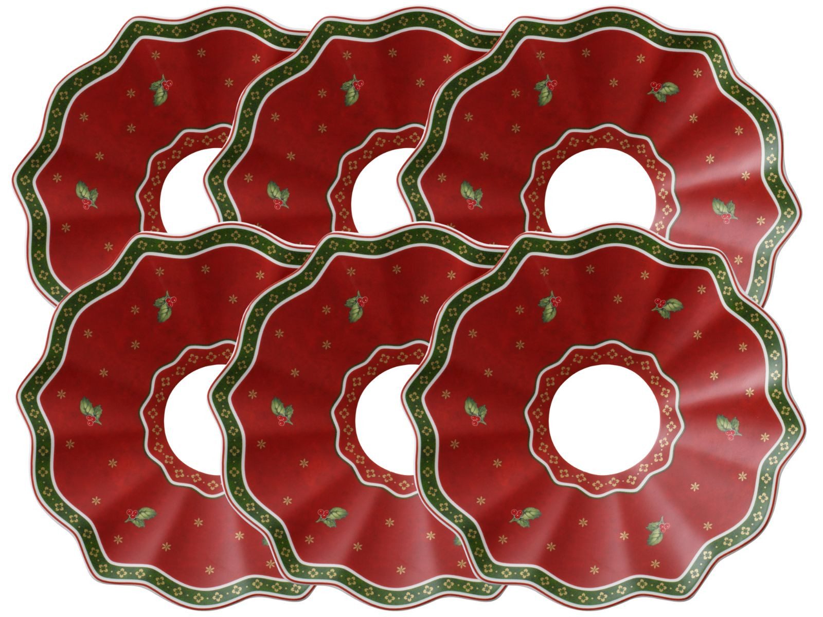 Villeroy & Boch Geschirr-Set Toy's Delight Milchkaffee-Untertasse 19 cm Set6, Premium Porcelain