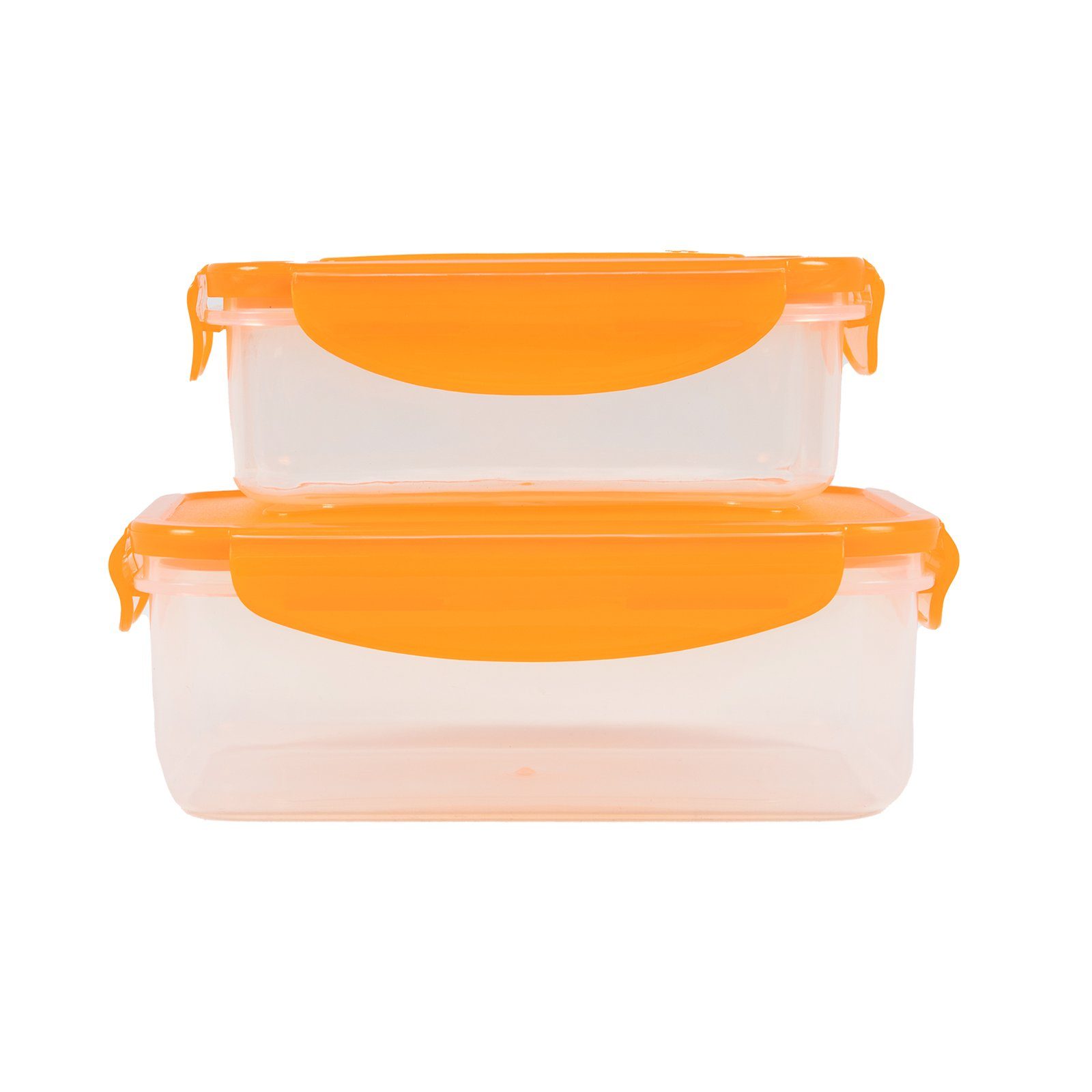 Plentyfy Frischhaltedose (Set, - Kunststoff, Vorratsdosen mit Set 16, Frischesystem Frischhaltedose Deckel orange 16-tlg)