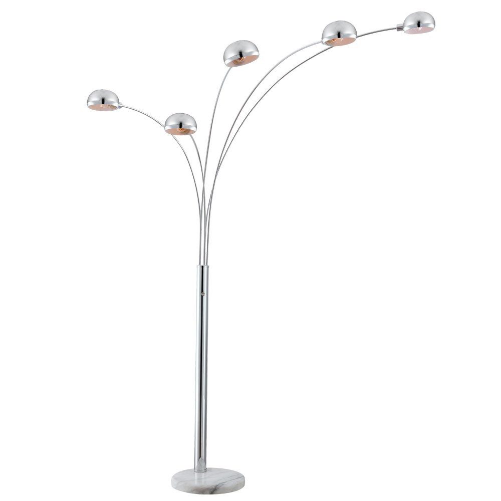 GLOBO LIGHTING Stehlampe, Leuchtmittel nicht inklusive, Stehleuchte Standlampe Stehlampe Chrom Wohnzimmer Modern