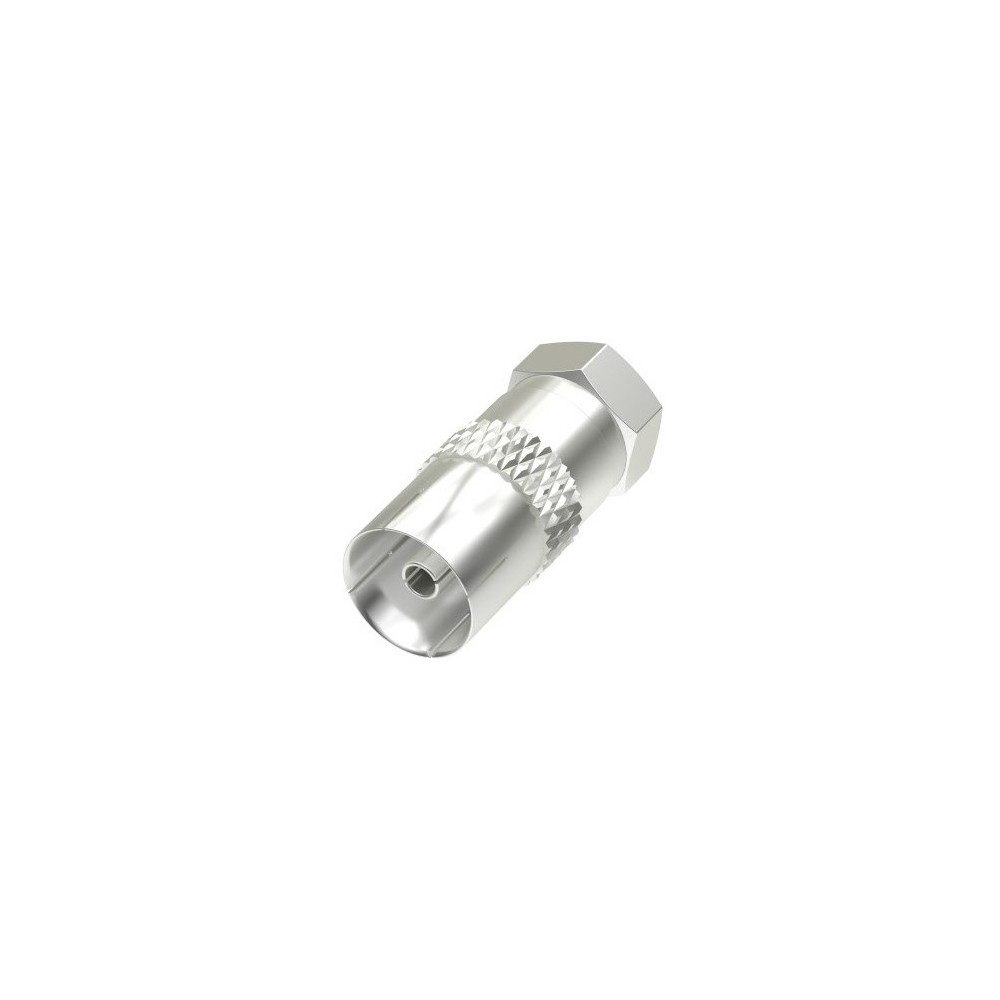 Hama Hama F-Stecker Koax-Kupplung silber SAT-Adapter Audio- & Video-Adapter F-Stecker zu Koax-Kupplung