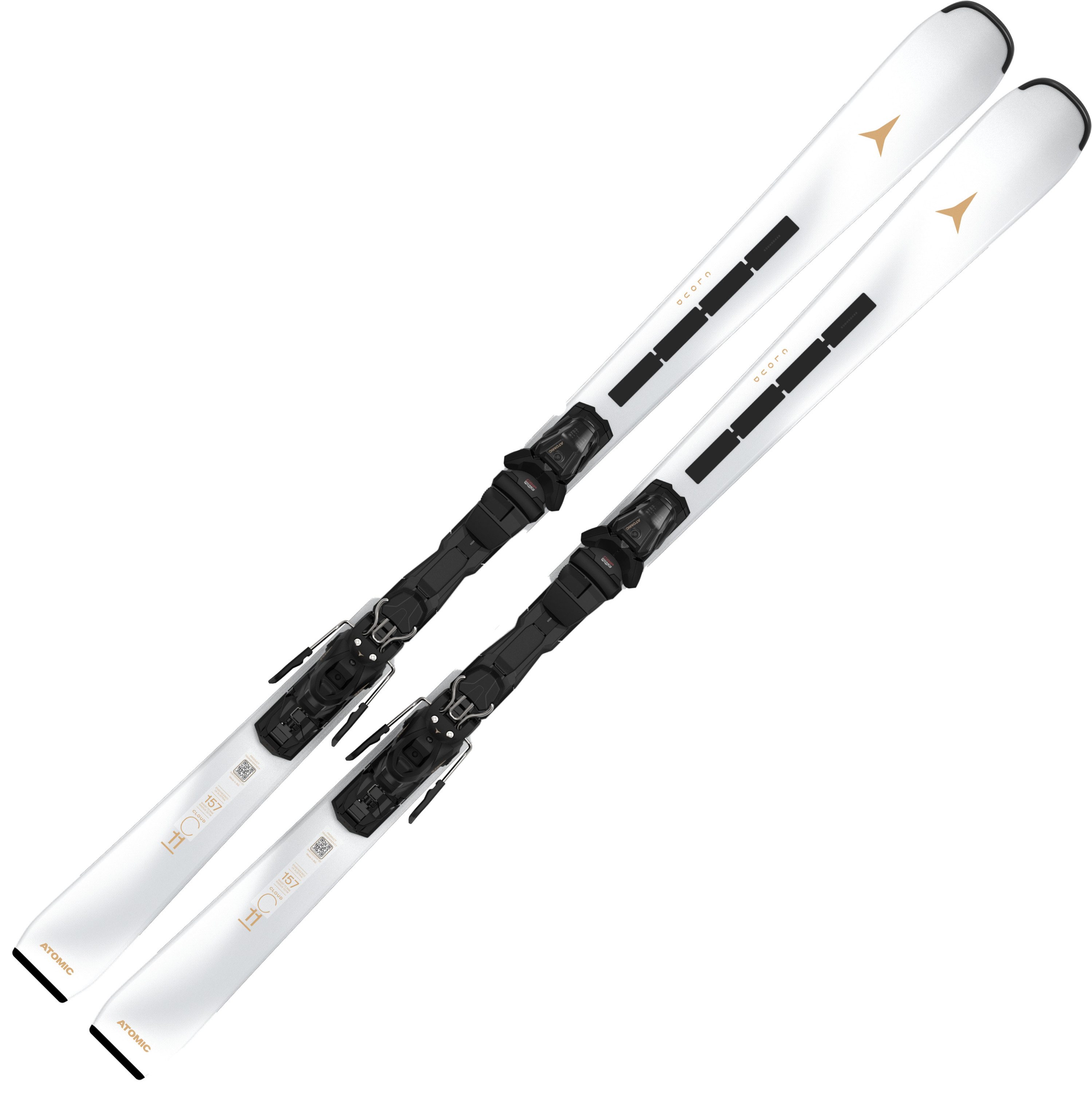 Skis Atomic Cloud C11 + Fixations – Taille 141-150cm – Femme – Loisir Piste – Occasion
