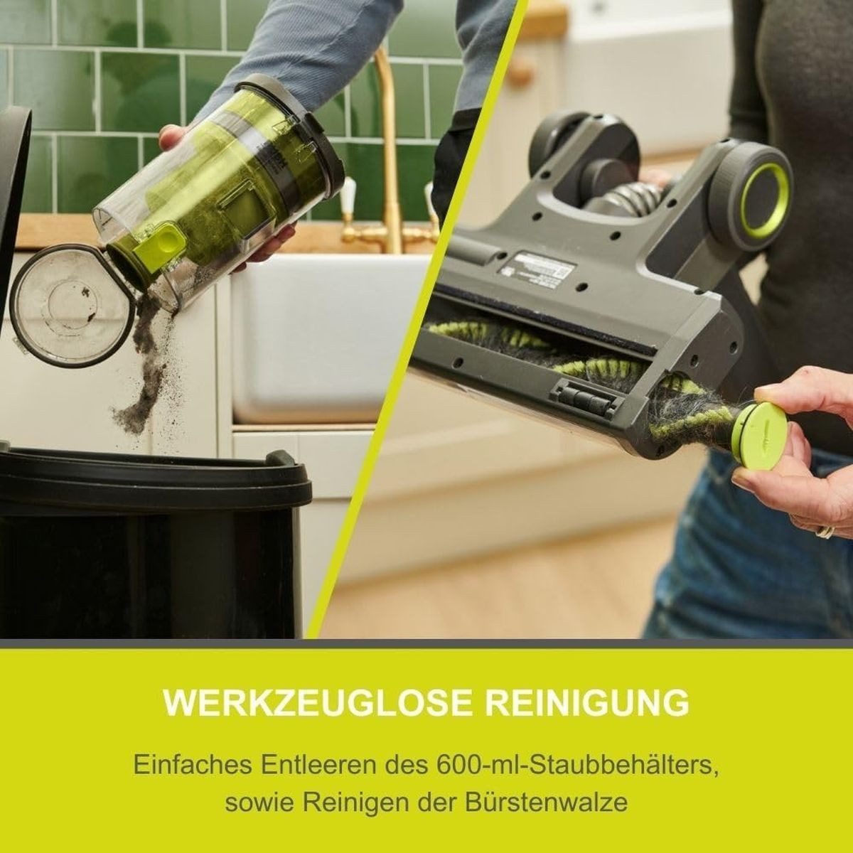 RYOBI Akku-Handstaubsauger 18V ONE+ Akku Staubsauger 30AW 2,0Ah Akku 2,0A Ladegerät