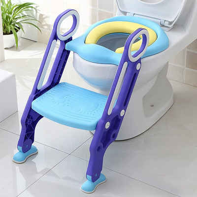 AUFUN Toilettentrainer Toilettensitz Baby Wc-Sitz Kindertoilette, mit Treppe