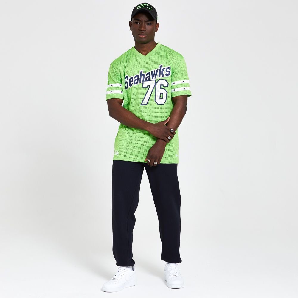New Era New Sleeve Stripe SEAHAWKS Print-Shirt SEATTLE Tee Era NFL Oversized T-Shirt
