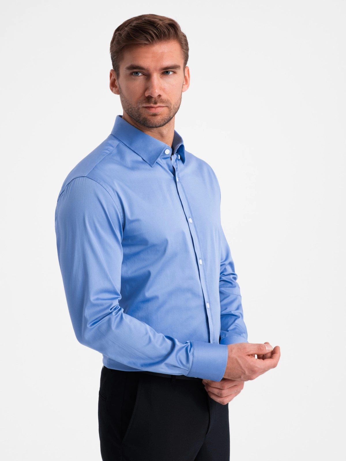 OMBRE Langarmhemd Klassisches Herrenhemd SLIM FIT günstig online kaufen