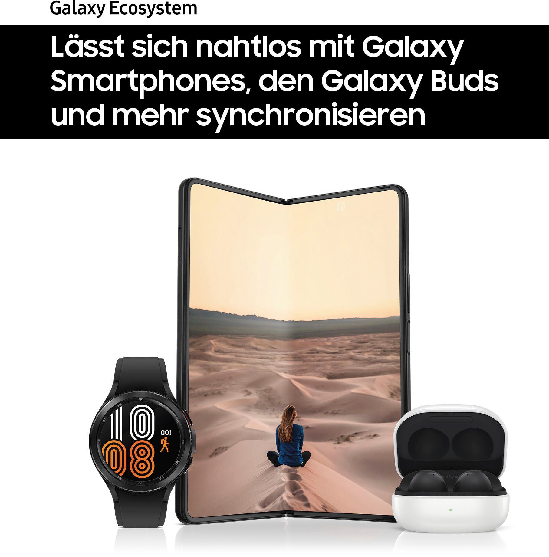 4 OS LTE classic Zoll, Fitness Gesundheitsfunktionen Watch Fitness by Smartwatch Galaxy silberfarben Wear silberfarben Google), | cm/1,4 Samsung Uhr, Tracker, 46mm (3,46