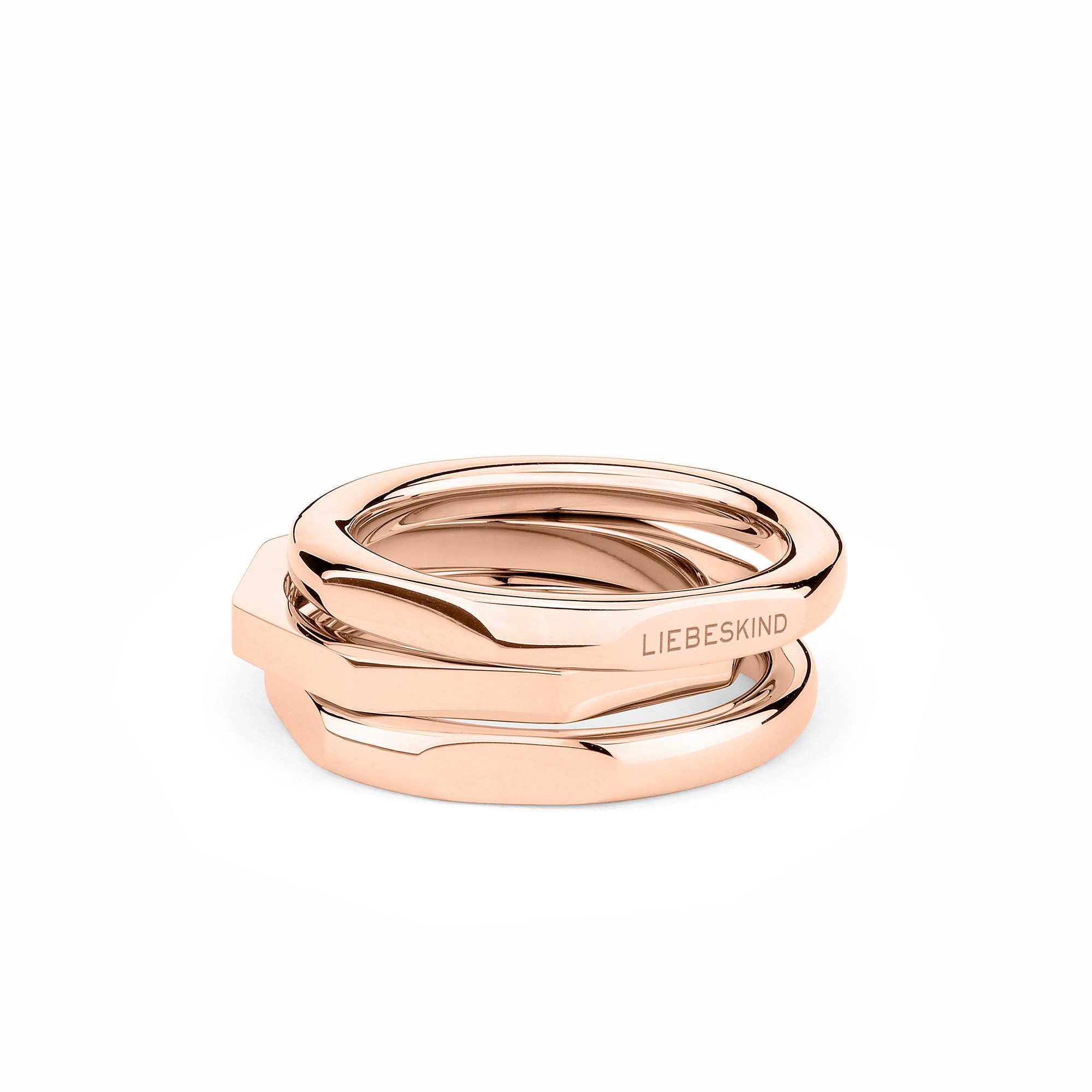 Liebeskind Berlin Ring-Set Schmuck Geschenk Edelstahl Ring Urban Chic (Set, 3-tlg)