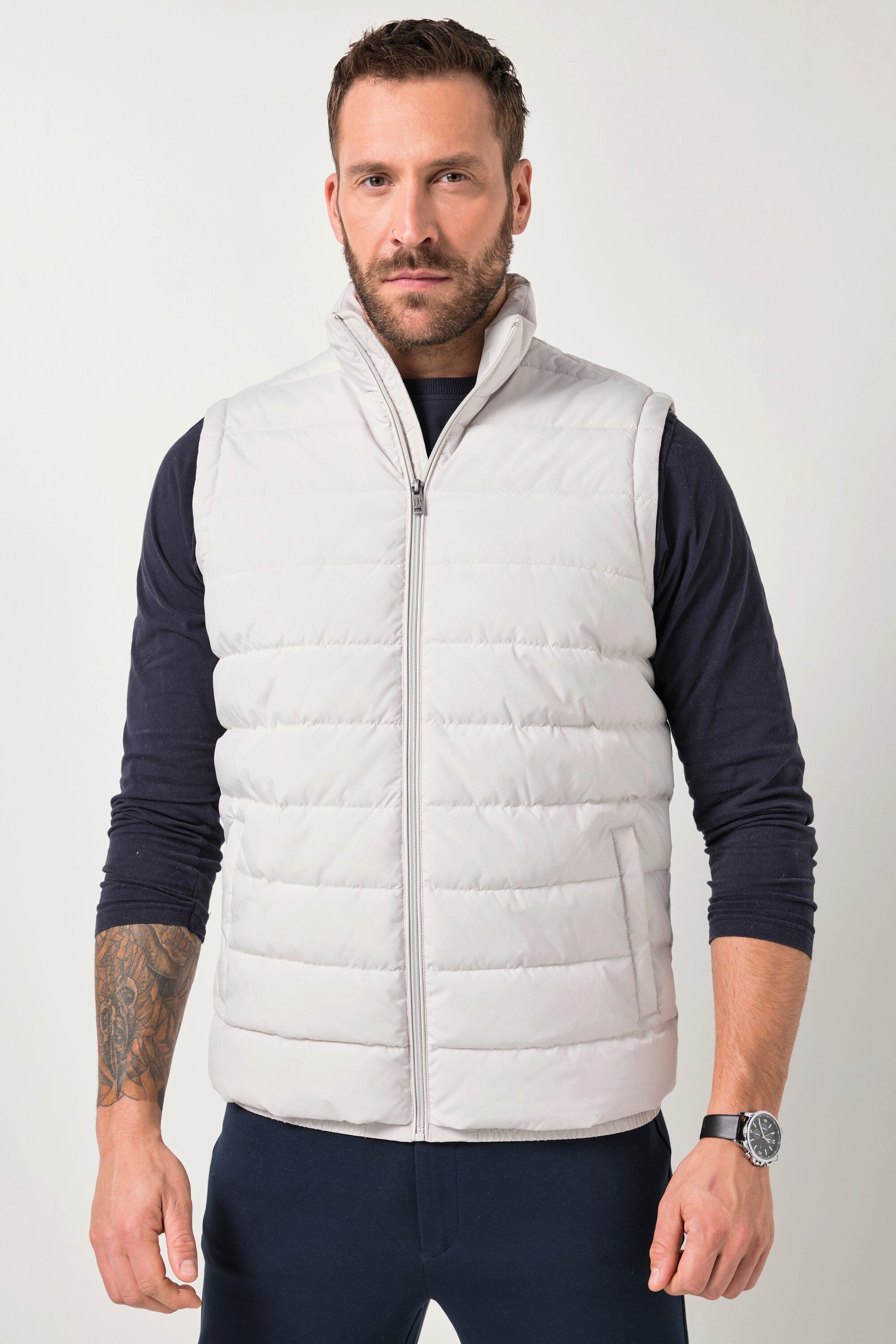 JP1880 Steppweste Weste Outdoor Bauchfit Stehkragen günstig online kaufen