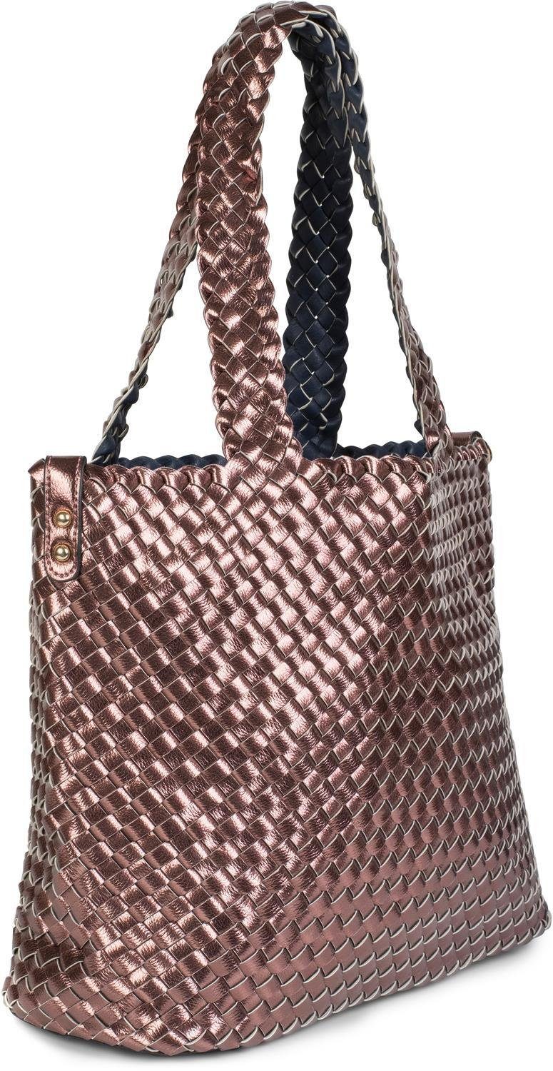 styleBREAKER Schultertasche Große XXL Wendetasche geflochten günstig online kaufen