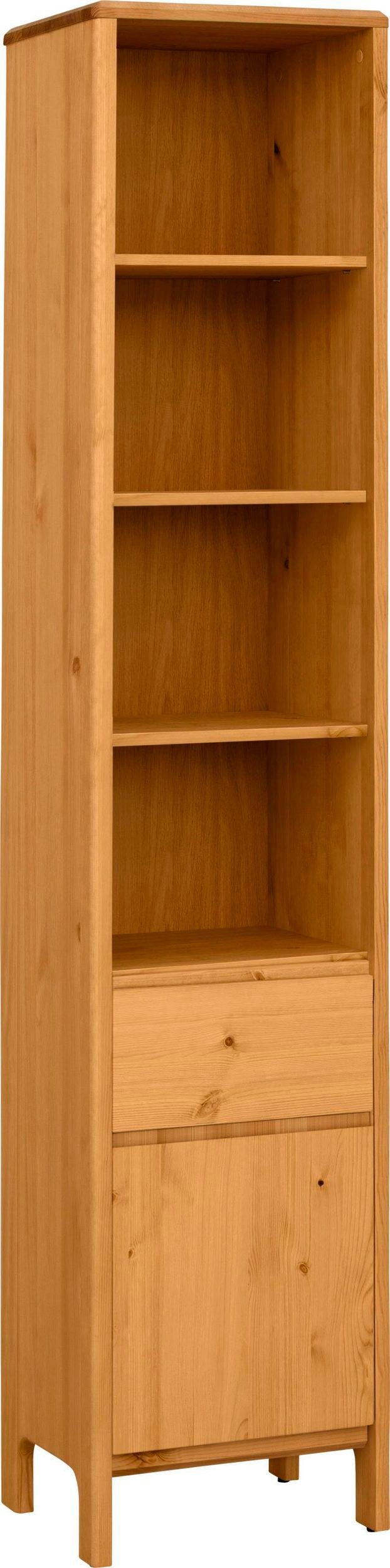 OTTO products Hochschrank Jorrick Breite 40 cm, Massivholz Kiefer mit Bio Öl/Wachs behandelt