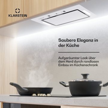 Klarstein Deckenhaube Serie CGCH3-HektorEco-52WH Hektor, Dunstabzugshaube Einbau Abluft Umluft LED Touch