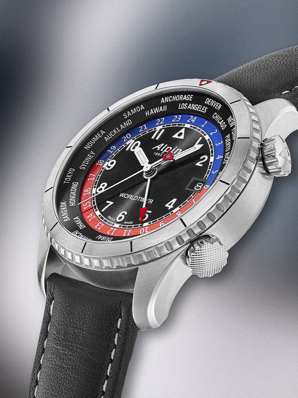 Alpina Quarzuhr Alpina AL-255BRB4S26 Startimer Pilot Worldtimer Herrenuhr 41mm Alpina AL-255BRB4S26 Startimer Pilot Worldtimer Herrenuhr 41mm