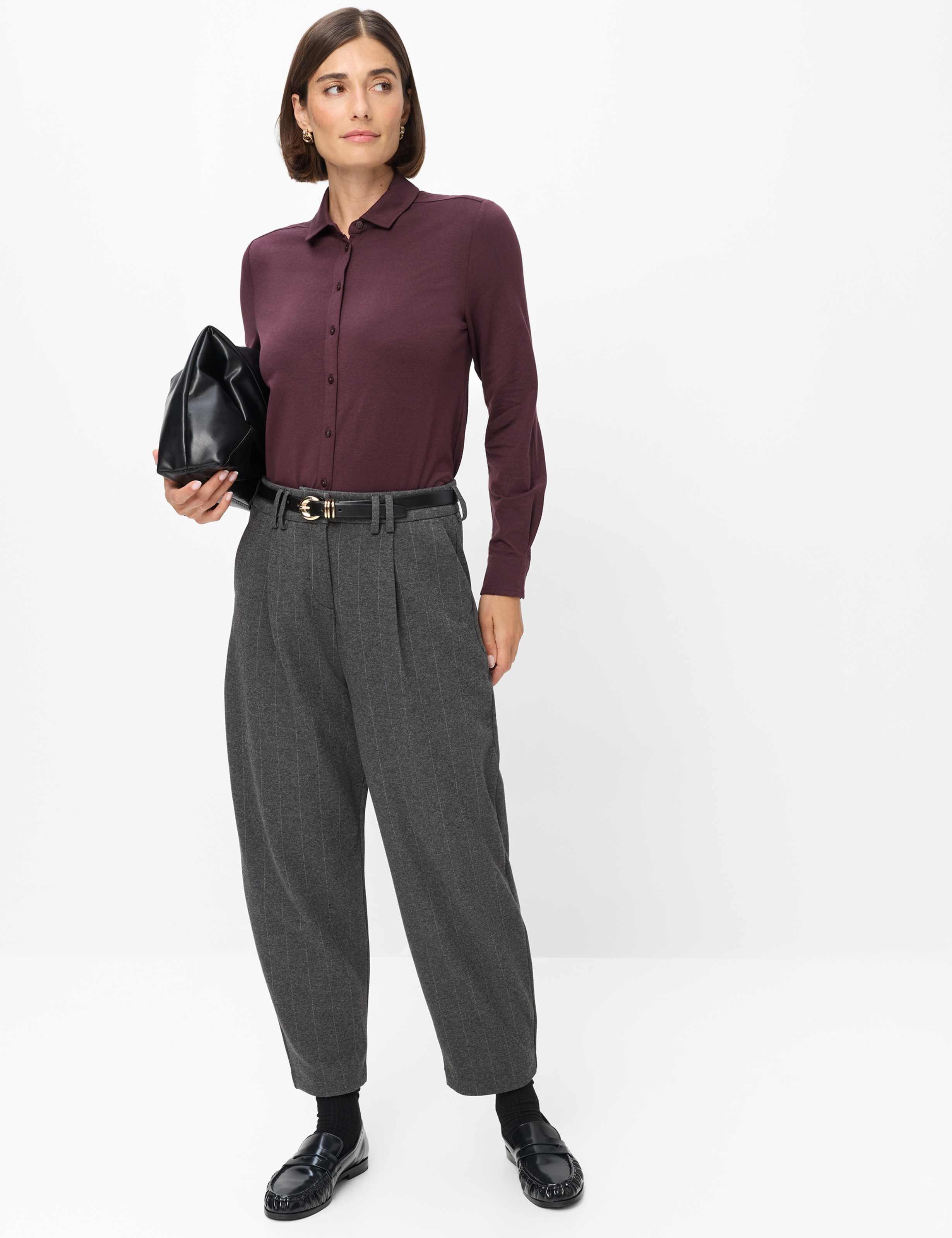 Brax Hemdbluse Style CELINA L Jersey: Shirtbluse im Baumwollmix