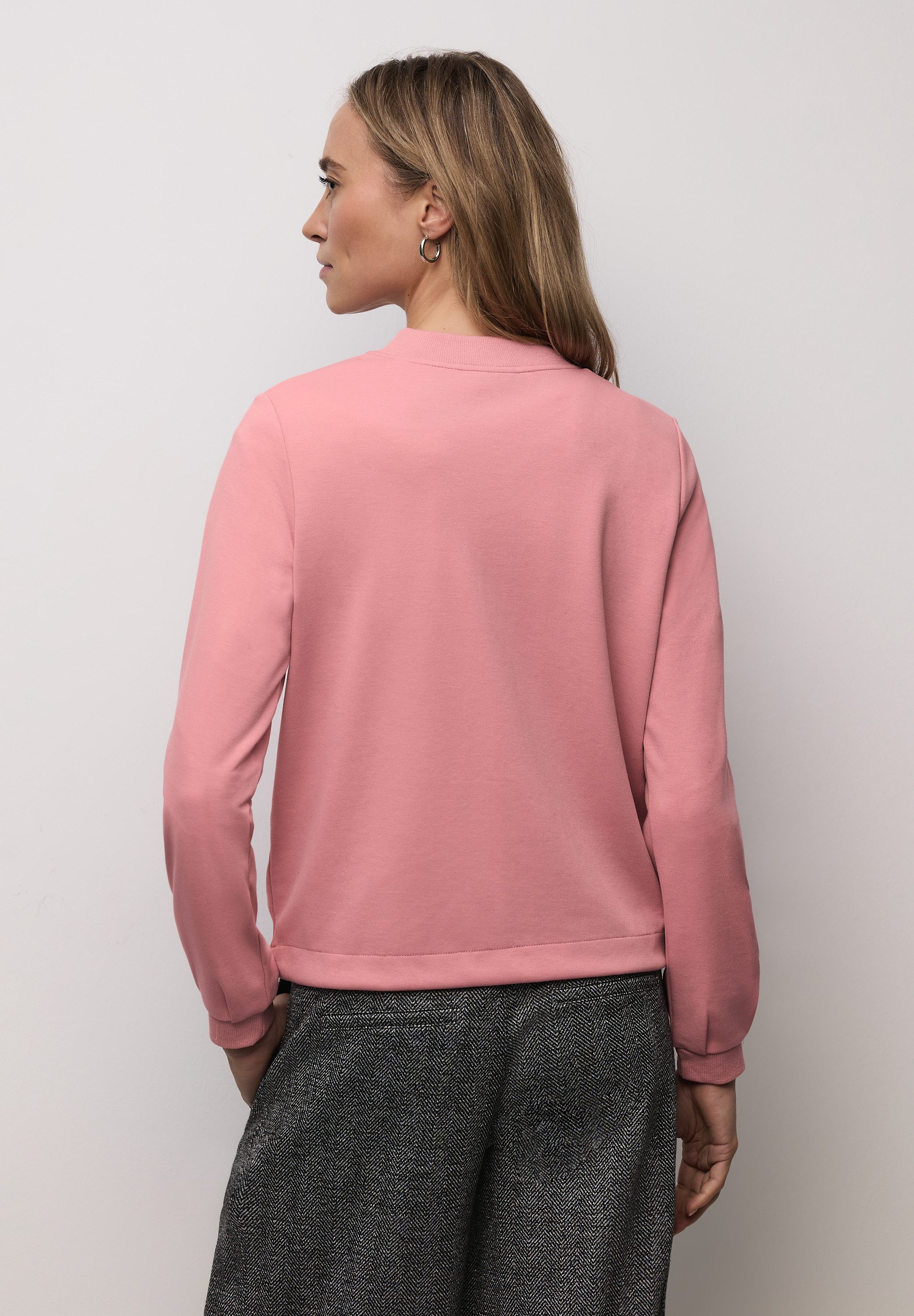 STREET ONE Sweatjacke in Blouson-Optik und mit Glitzer