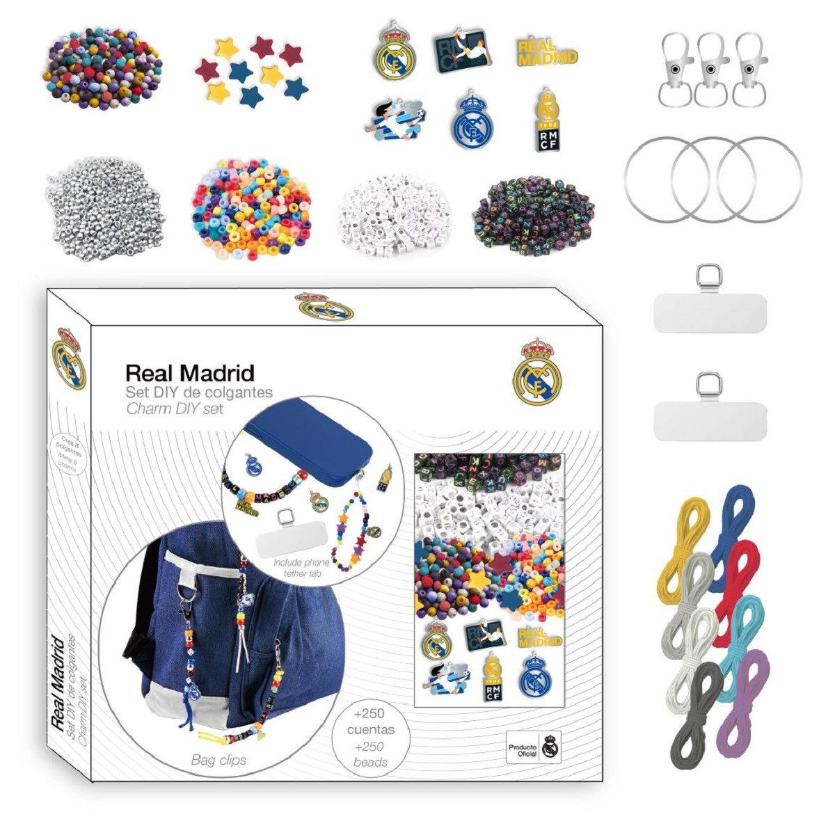 Schmink-Set Real Madrid Kinder Schminkset – DIY Beauty Bag mit praktischem Clip