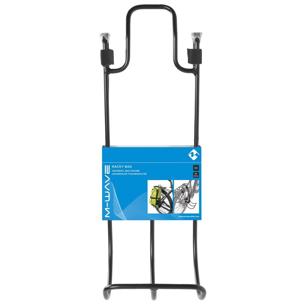 M-Wave Fahrrad-Gepäckträger Messingschlager Racky Bag Taschenhalter, schwarz, Aluminium, für Gepäc