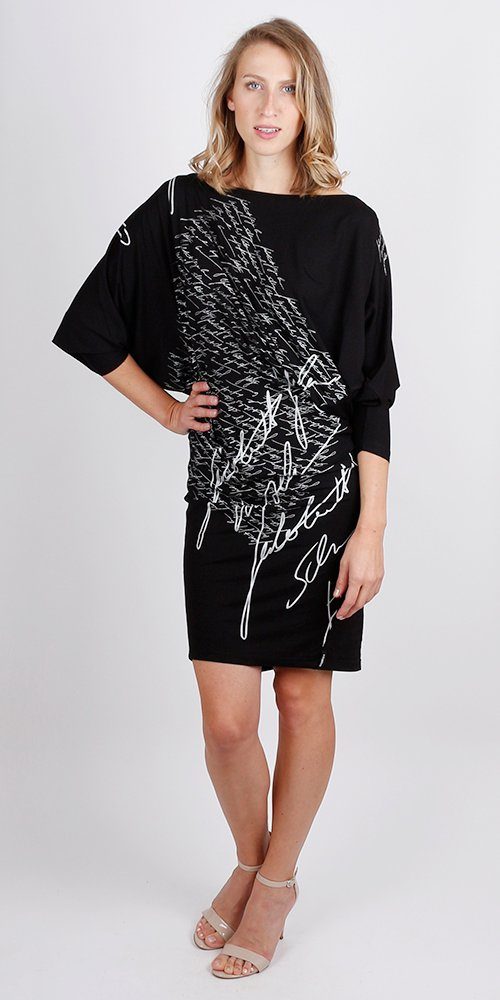 kaseee 2-in-1-Kleid kaseee Jersey-Kleid mit großem Ausschnitt