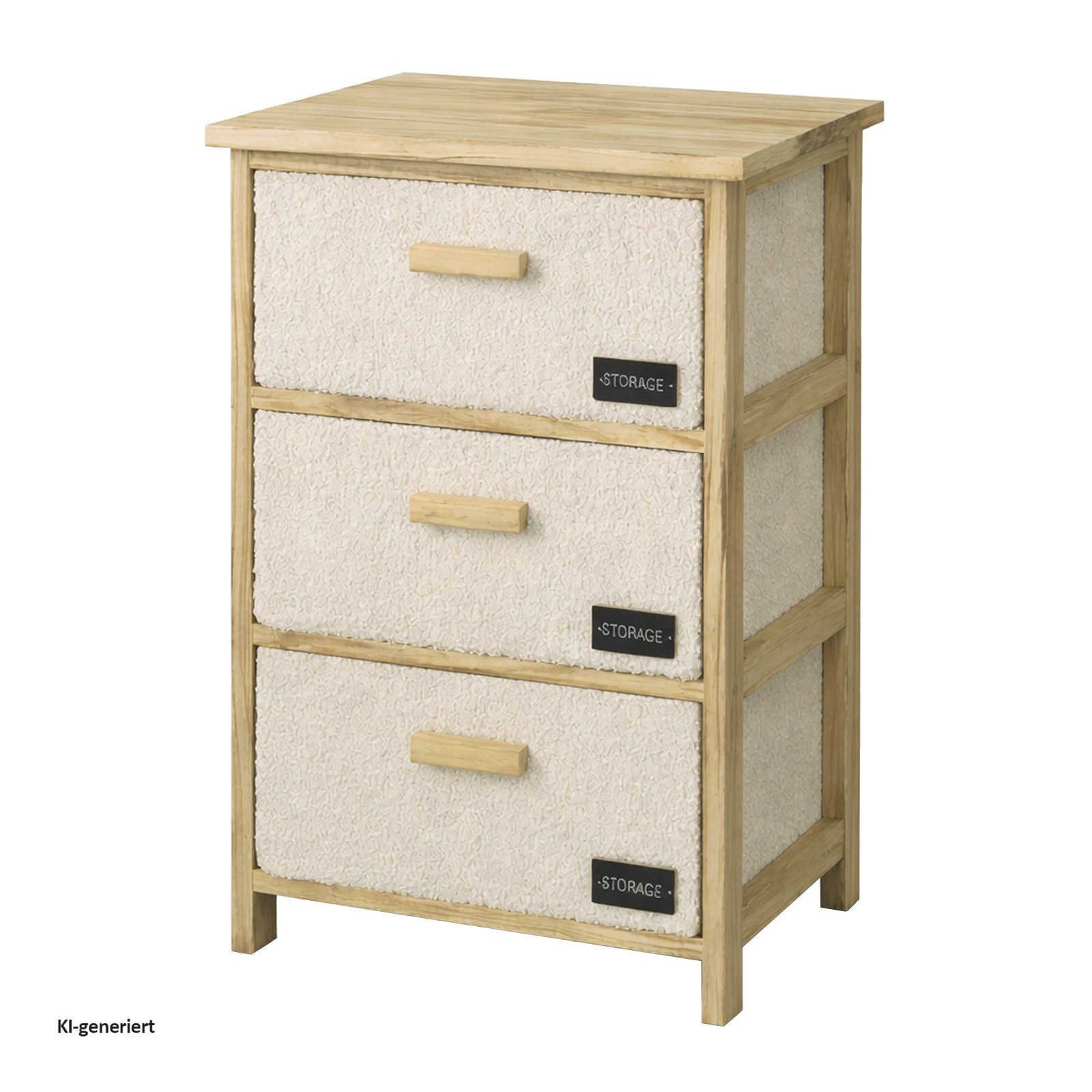 HTI-Living Kommode Kommode Melia mit 3 Plüsch-Schubladen (Stück, 1 St., 1 Kommode) – Bild 3 von 3