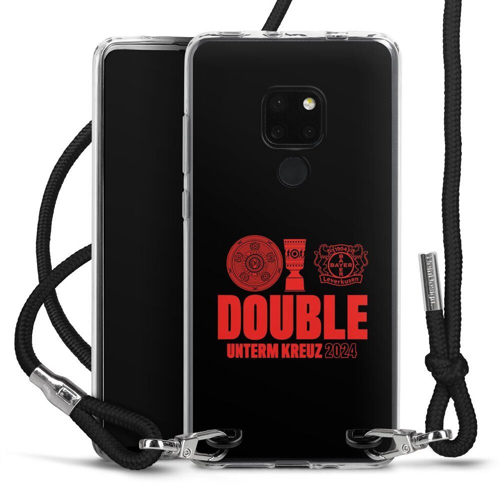 DeinDesign Handyhülle Bayer 04 Leverkusen Meister Pokal Double Sieg 2024, Huawei Mate 20 Handykette Hülle mit Band Case zum Umhängen