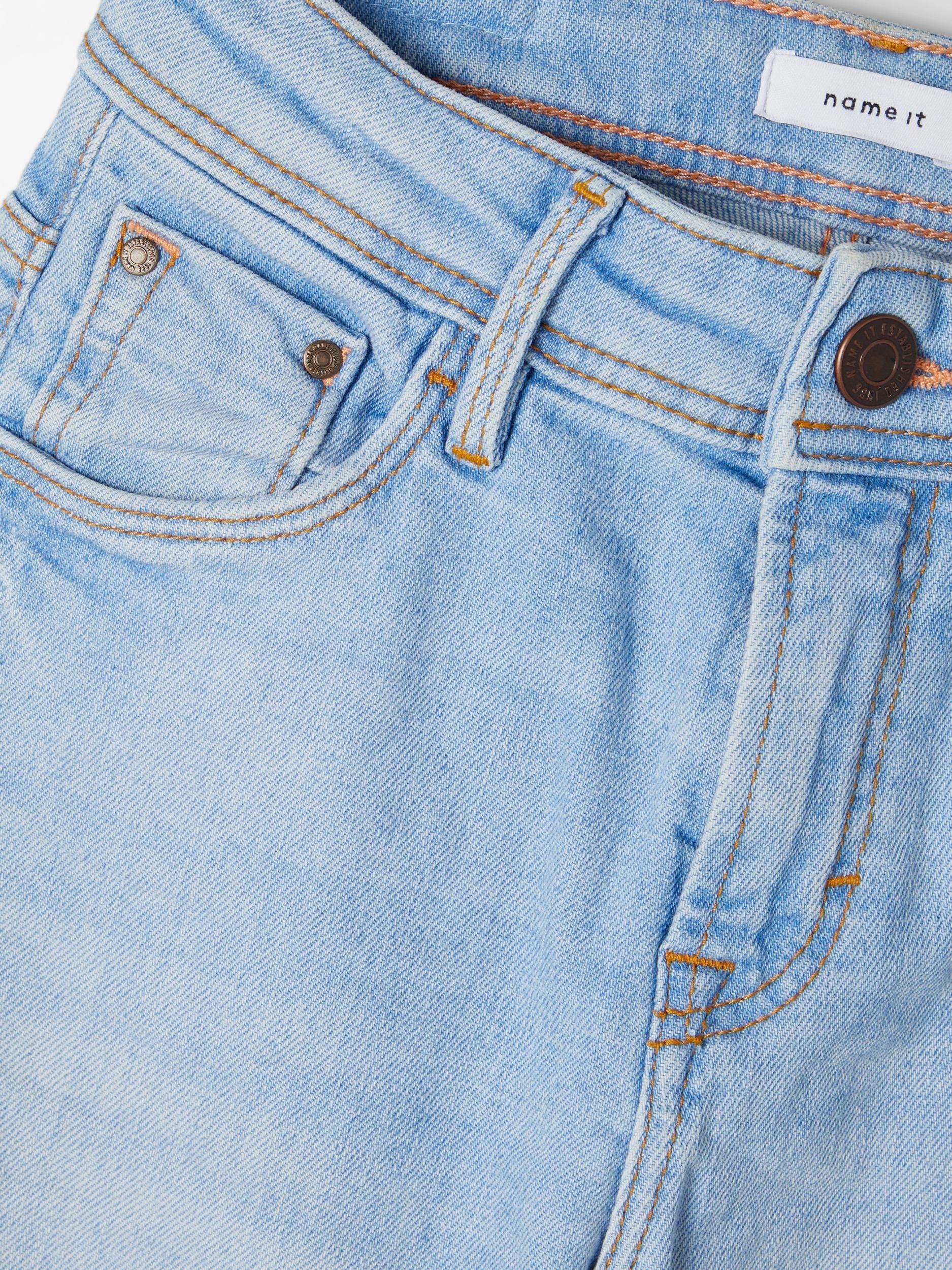 Name It 5-Pocket-Jeans Mädchen NKFROSE DNMTIPS1451HW MOM PANT BET NOOS in Unifarbe – Bild 5 von 5