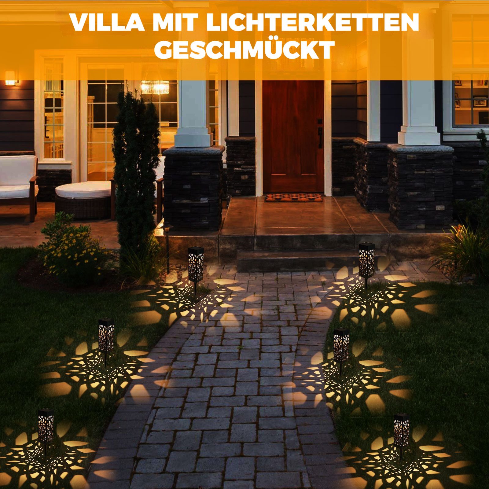 BlingBin LED Solarleuchte LED Solar Gartenleuchten, günstig online kaufen