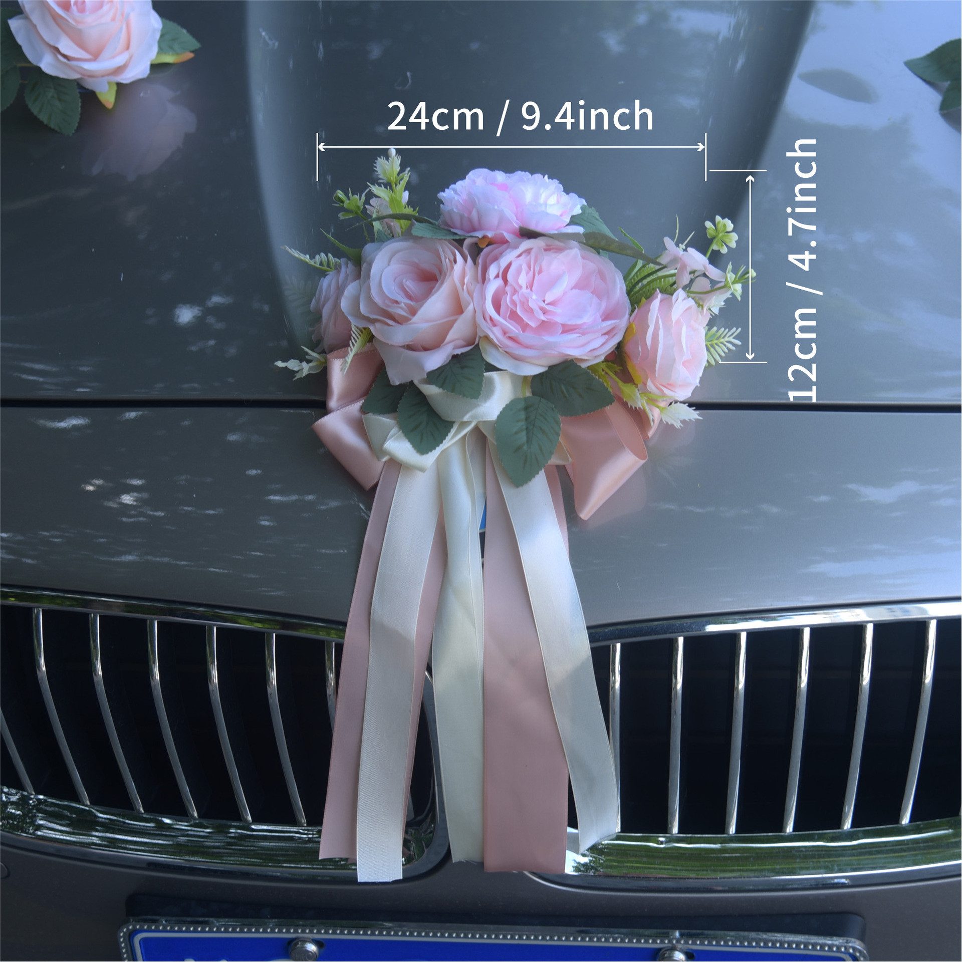 Kunstblume Autoschmuck Hochzeit,Wedding Girlande Hochzeitsauto Dekorationss günstig online kaufen