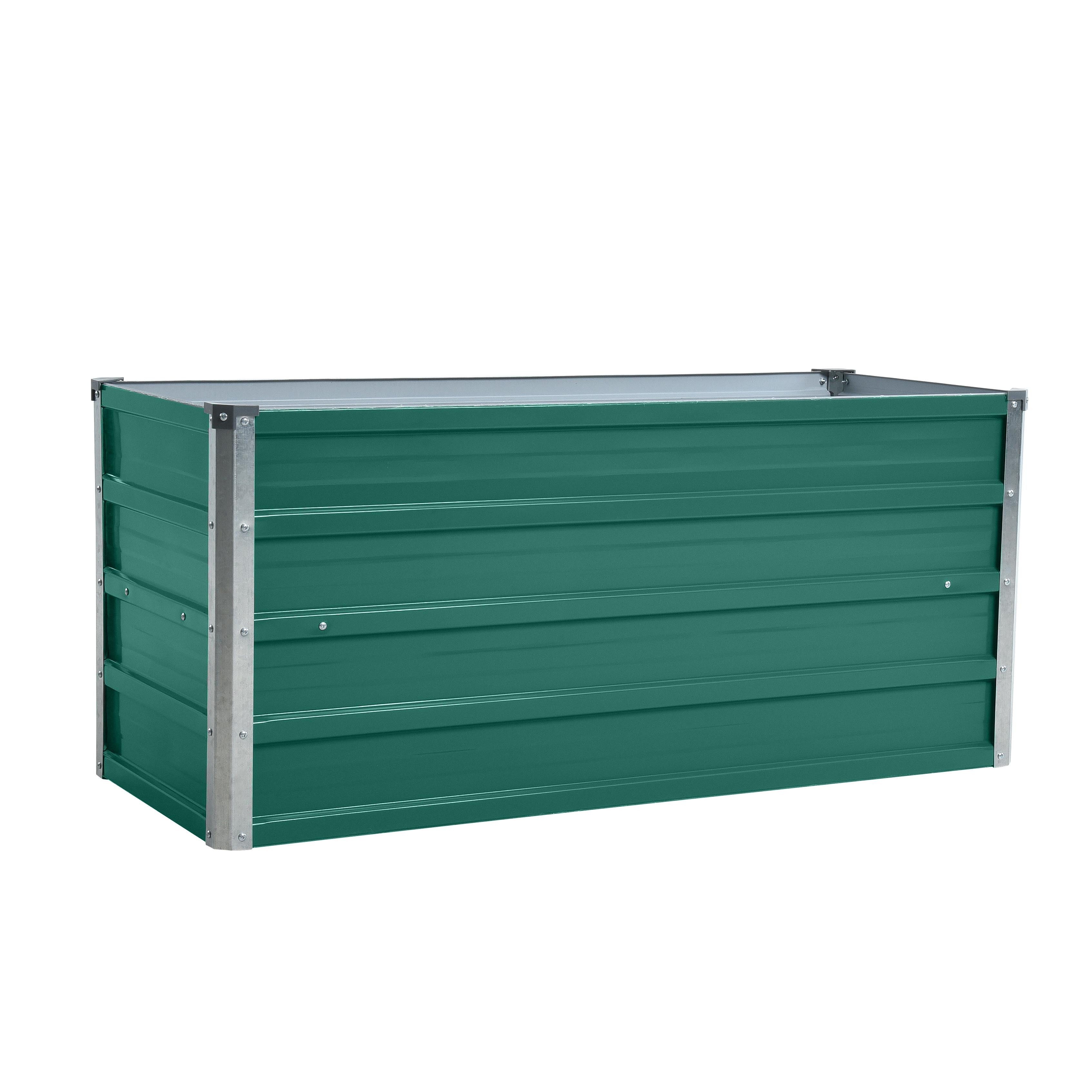 ESTEXO Hochbeet Metall Blumenbeet 100x40x45 cm Grün Pflanzbeet Gemüsebeet Pflanzkast