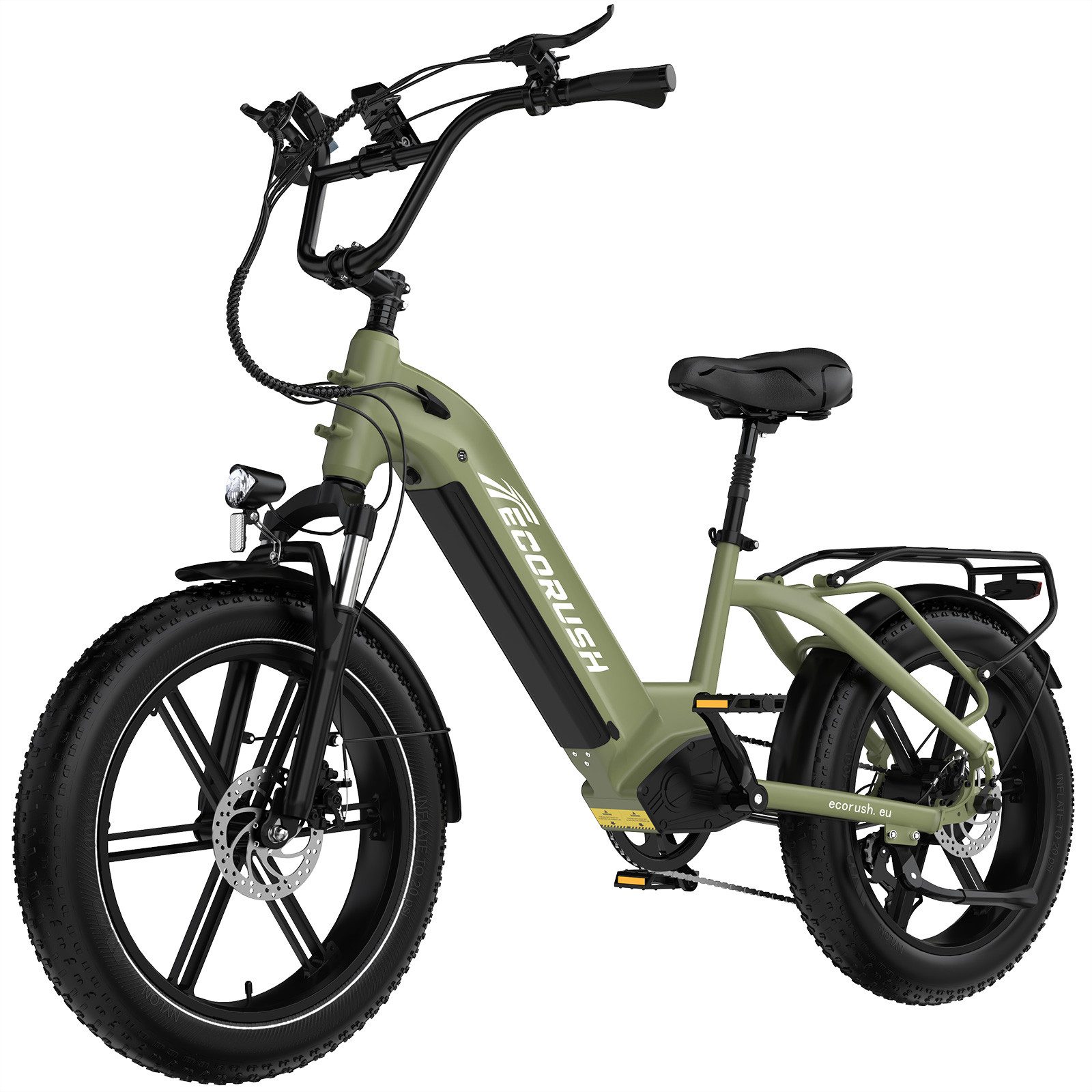 E-Bike Mountainbike 20*4,0 Zoll Elektrofahrrad 48V15,6Ah Akku max. 70-120km