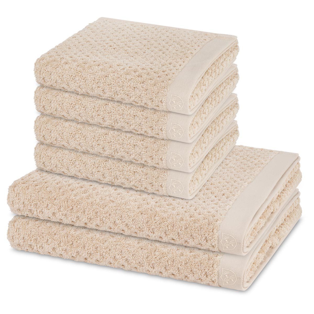 ROSS Handtuch Set Harmony, Walkfrottee (Spar-Set, 6-St), 4 X Handtuch 2 X Duschtuch im Set - Baumwolle - Saugstark