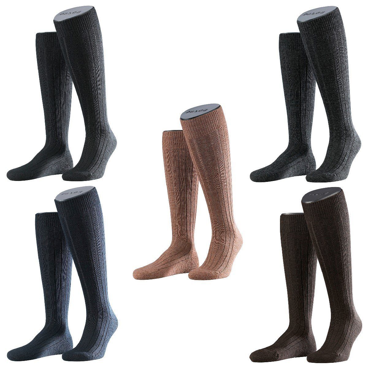 3P FALKE Melange 3080 (1-Paar) KH Anthrazit Kurzsocken I.S. Teppich