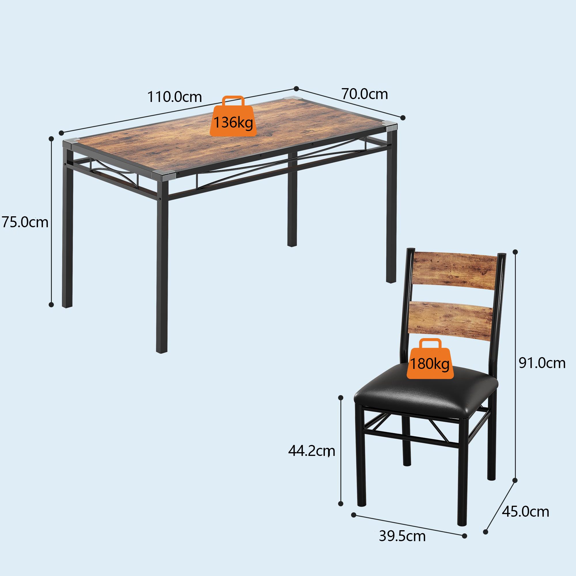 GarveeMore Essgruppe Essgruppe, Esstisch und Polsterstühle, (5-tlg) günstig online kaufen