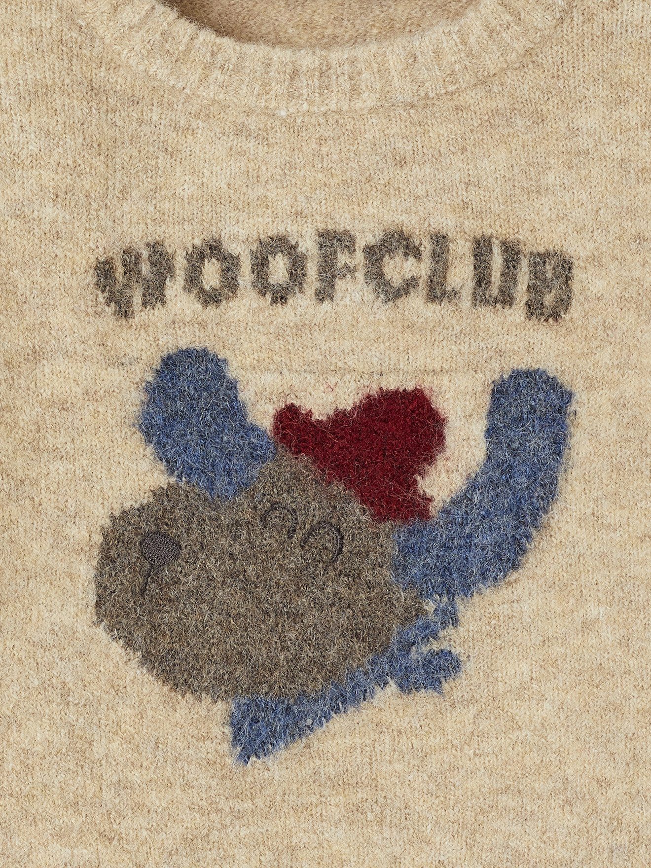 vertbaudet Pullunder Baby Pullover WOOFCLUB, Woll-Mix