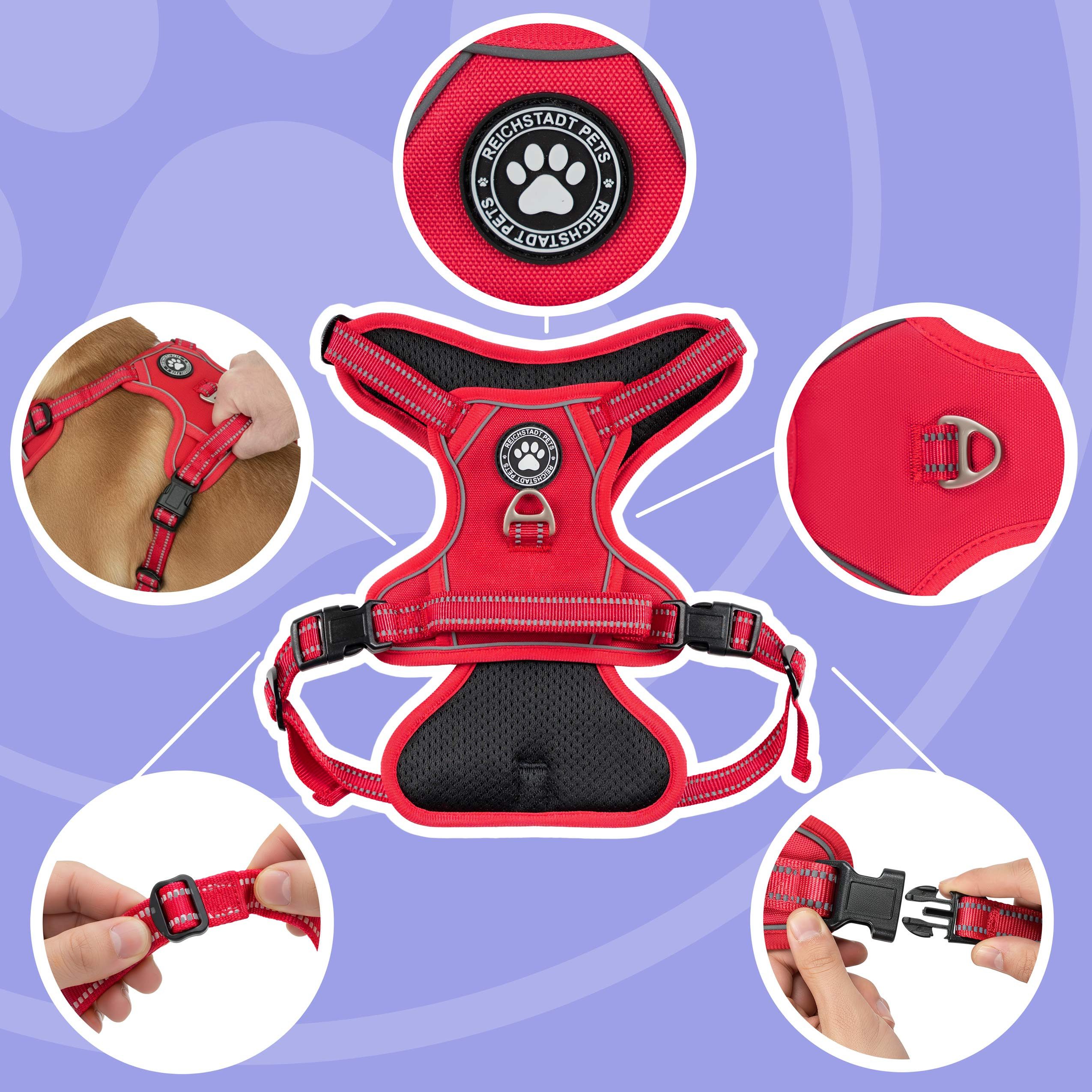 Reichstadt Hunde-Geschirr RS Pets Hundegeschirr & Leinen Set 25RSP083-4, Polyester, atmungsaktives Netzgewebe und robuster Oxford-Stoff