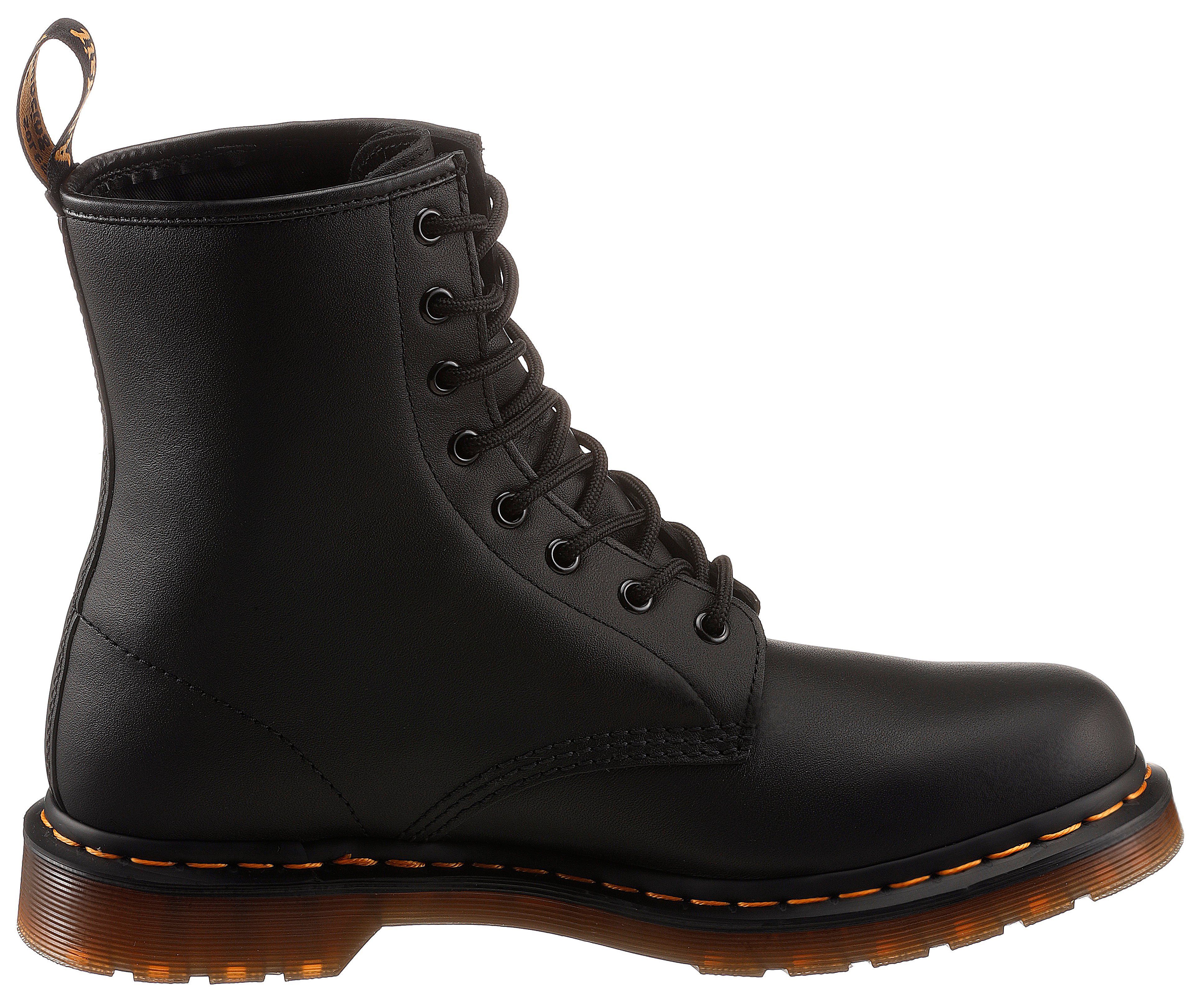 DR. MARTENS Vonda Schnürboots Blockabsatz,Schnürschuh,Stiefelette, Blüten-Stickerei - schmale Form