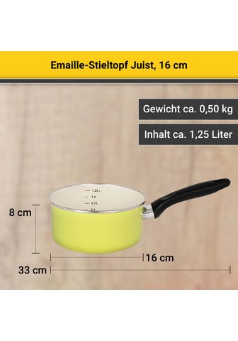 Krüger Puodas su ilga rankena Juist Emaille (1-tlg) Ø 16 cm Indukcinė