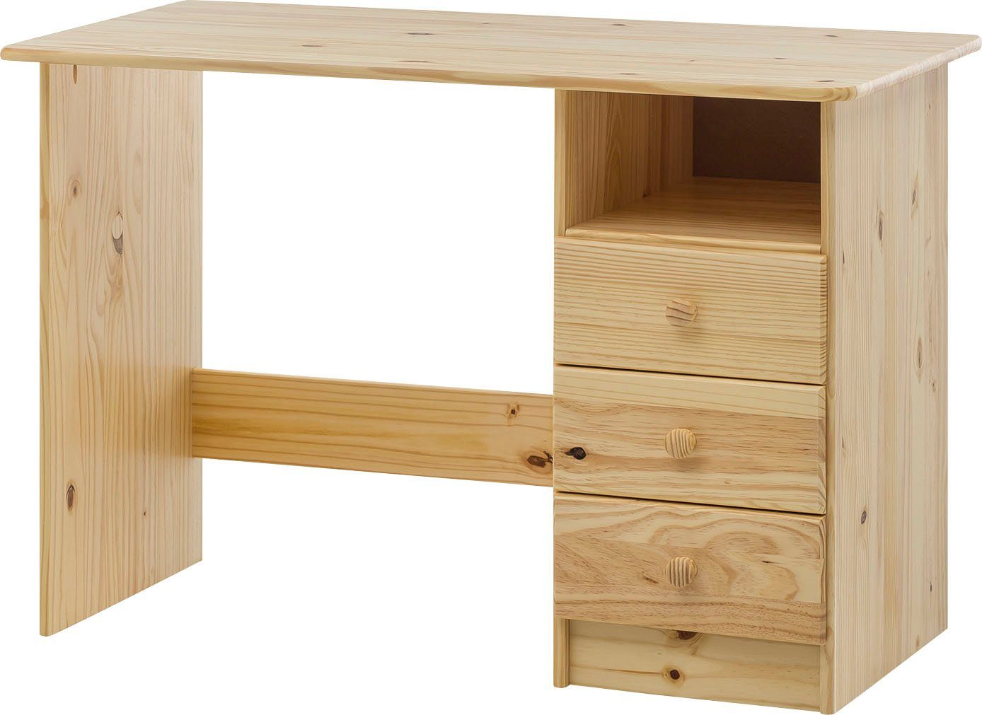 MÖBILIA Schreibtisch Chur, Gefertigt aus massivem Kiefernholz, Home office