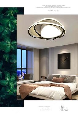 Daskoo Deckenleuchten 42W Modern LED Deckenlampe mit Fernbedienung Dimmbar Schlafzimmer, LED fest integriert, Warmweiß/Neutralweiß/Kaltweiß, LED Deckenleuchte stufenlos dimmbar