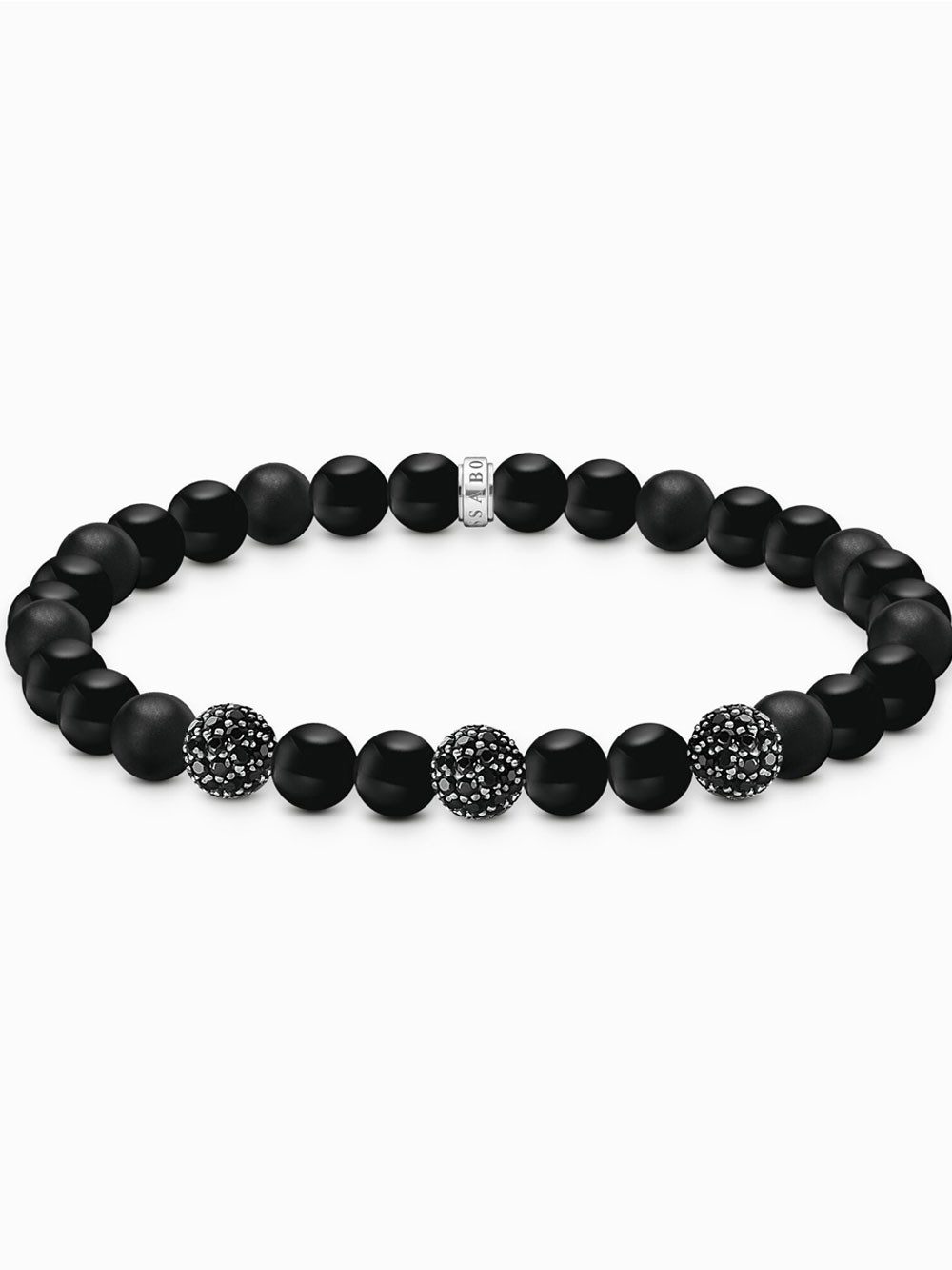 Armband Thomas Sabo A2195-705-11-L19 Unisex Armband Obsidian und Zirkonia schw