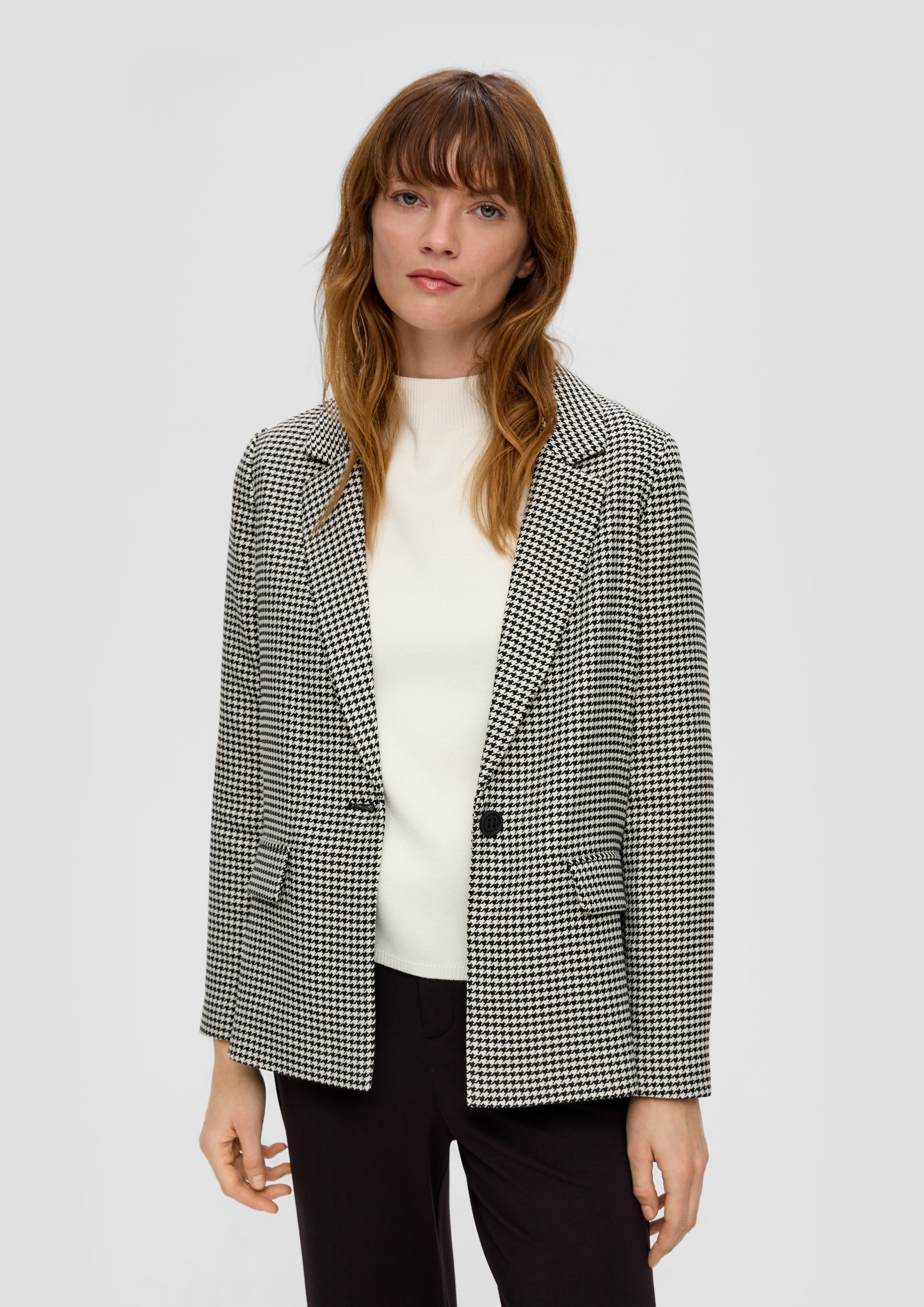 Jackenblazer Twill-Blazer mit Viskose