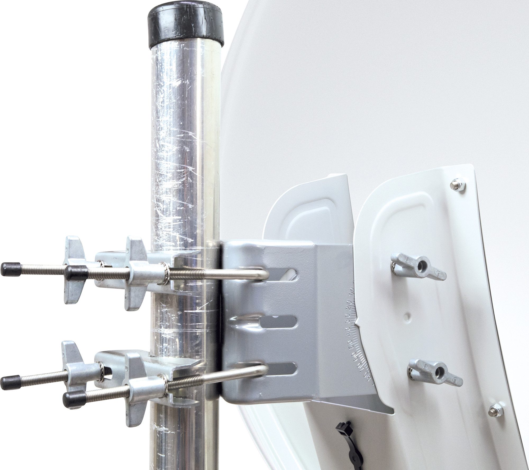 Schwaiger SPI085PW 011 Sat-Spiegel (85 cm, Aluminium, hellgrau)