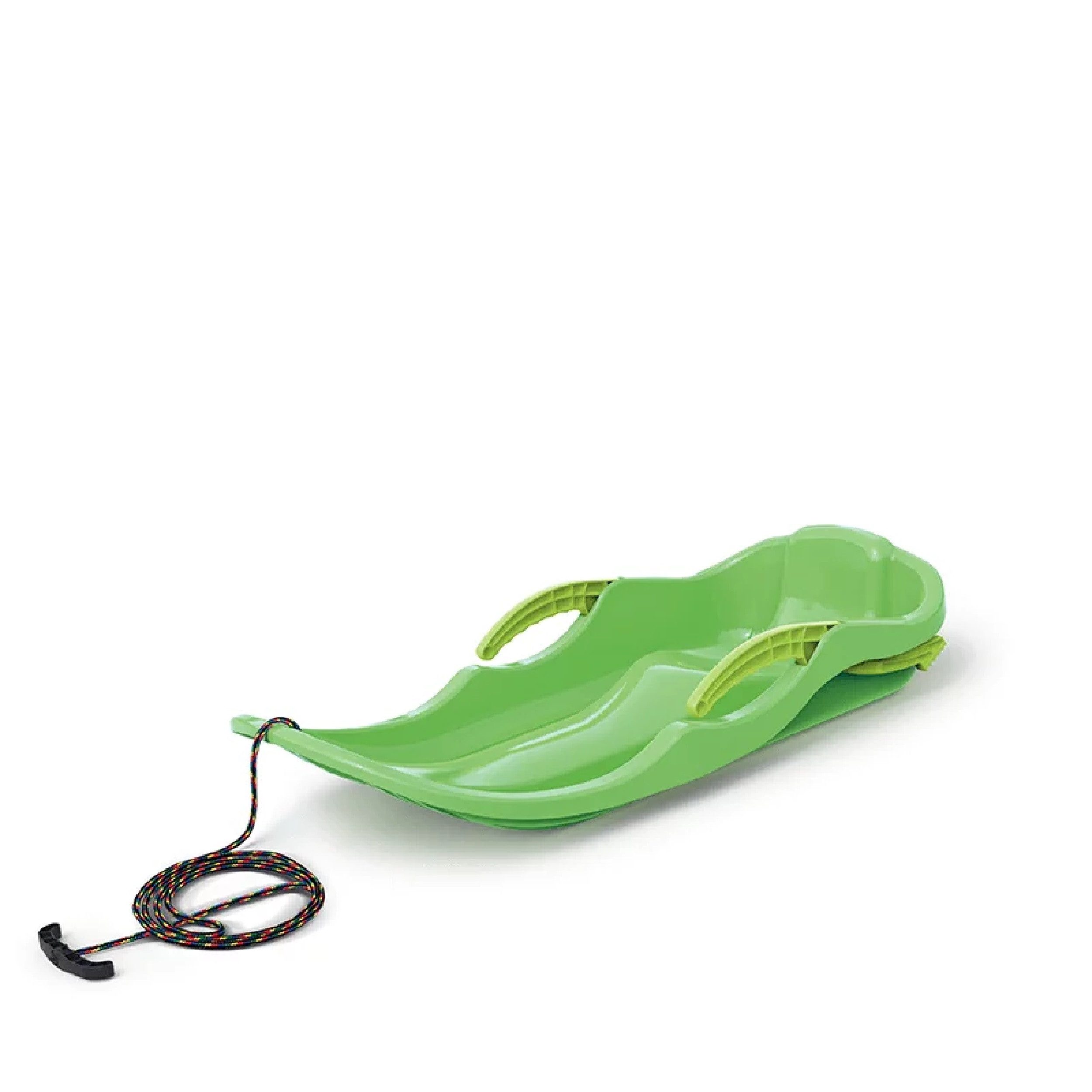 Prosperplast Bob Kinderschlitten Race S, robustes Design mit Bremsen, Grün, 79 cm, inkl. Zugseil, für aufregende Abfahrten, ideal für kleine Abenteurer